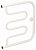 Полотенцесушитель водяной Сунержа Лира 500х500 подключение вертикальное, белый матовый