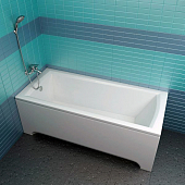 Комплект Ravak SET Domino Plus (5 в 1) 70508015 (ванна, панель, каркас, слив-перелив), белый