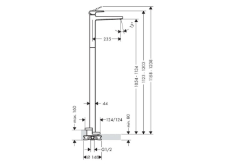 SMESITEL_DLYA_RAKOVINY_HANSGROHE_METROPOL_32530000_MONTAZHNAYA_SKHEMA_1