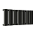 Радиатор стальной Empatiko Takt S1-832-200 Confident Black 832x236 21 секция, вертикальный 1-трубчатый, боковое подключение, черный (Confident Black)