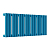 Радиатор стальной Empatiko Takt S1-832-200 Dreamy Blue 832x236 21 секция, вертикальный 1-трубчатый, боковое подключение, синий (Dreamy Blue)