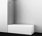 Шторка на ванну Wasserkraft Berkel 48P01-80 Fixed 80x140, стекло прозрачное / профиль серебро