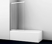Шторка на ванну Wasserkraft Main 41S02-80 80x140, стекло прозрачное / профиль серебро