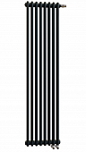 Радиатор стальной Zehnder Charleston Completto 2180 вертикальный двухтрубчатый, 8 секций, нижнее подключение, черный