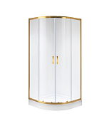 Душевой уголок Niagara Nova NG-6406-08 GOLD 90x90 см, стекло прозрачное, профиль золото