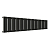 Радиатор стальной Empatiko Takt S1-1432-200 Confident Black 1432x236 36 секций, вертикальный 1-трубчатый, боковое подключение, черный (Confident Black)