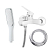 Смеситель Melodia Moderno MDV35140_wt для ванны и душа, длинный излив, с душевым гарнитуром, белый матовый / хром глянцевый