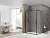 Душевой уголок Bandhours Smart/Flat-Glass 812, 120x80 см, без поддона, профиль черный матовый / стекло прозрачное
