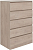 Комод Aquanet Сканди 800x480, 6 ящиков, дуб эдгрейн