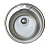 Мойка кухонная Vladix D 510x160 (0,6), круглая, с сифоном, крепежом и уплотнителем, нержавеющая сталь / матовая