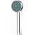 Ручной душ Melodia MKP20428/ MKP20428P 1-функциональный, D61мм, хром / зеленый