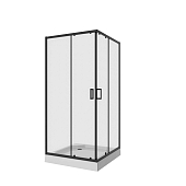 Душевой уголок Niagara Nova NG-6888-08 BLACK 80x80 см, стекло прозрачное, профиль черный