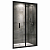 Душевая дверь Abber Sonnenstrand AG07100B складная 100x195 cм, стекло прозрачное / профиль черный