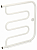 Полотенцесушитель водяной Сунержа Лира  600х600 2 полки, подключение вертикальное, белый