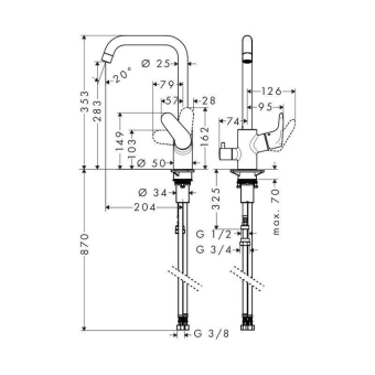 SMESITEL_DLYA_KUKHNI_HANSGROHE_FOCUS_31823000_MONTAZHNAYA_SKHEMA_1