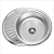 Мойка кухонная Sinklight ECO 570x450x180 (0,8), правая, с сифоном, крепежом и уплотнителем, нержавеющая сталь / глянцевая