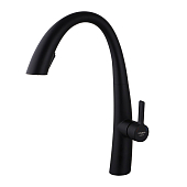 Смеситель Melodia Perfetto MDV30207bk для кухни, для кухни, с вытяжным изливом с лейкой, черный матовый