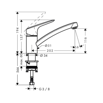 SMESITEL_DLYA_KUKHNI_HANSGROHE_LOGIS_71830000_MONTAZHNAYA_SKHEMA_1