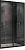 Душевая дверь Abber Schwarzer Diamant AG30130B раздвижная 130x195 cм, стекло прозрачное / профиль черный