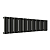 Радиатор стальной Empatiko Takt R1-1192-200 Confident Black 1192x236 30 секций, вертикальный 1-трубчатый, нижнее правое подключение, черный (Confident Black)