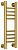 Полотенцесушитель водяной Сунержа Богема+ прямая 500х150 подключение универсальное, золото