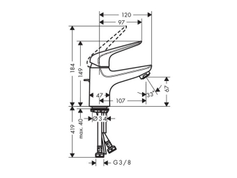SMESITEL_DLYA_RAKOVINY_HANSGROHE_NOVUS_LOOP_71080000_MONTAZHNAYA_SKHEMA_1