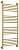 Полотенцесушитель водяной Сунержа Богема+ прямая 1200х500 подключение универсальное, золото матовое