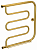 Полотенцесушитель водяной Сунержа Лира+ 600х600 2 полки, подключение вертикальное, золото