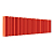 Радиатор стальной Empatiko Takt S2-1312-200 Friendly Red 1312x236 33 секции, вертикальный 2-трубчатый, боковое подключение, красный (Friendly Red)