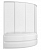 Шторка на ванну BAS Алегра 150x145 4-х створчатая, стекло