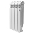 Радиатор алюминиевый Royal Thermo Indigo 500 2.0, 4 секции, боковое универсальное подключение, белый