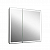 Шкаф зеркальный Continent Mirror Box black LED 80x80 правый с LED подсветкой, датчик движения и розетка для эл.приборов, корпус черный