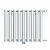 Радиатор стальной KZTO Гармония 1-500 9 секций, вертикальный 1-трубчатый, боковое подключение, белый глянцевый