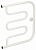 Полотенцесушитель водяной Сунержа Лира 500х500 подключение вертикальное, белый