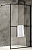Душевая перегородка Abber Immer Offen AG60120B 120x200 cм, стекло прозрачное / профиль черный
