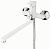 Смеситель Ledeme H03W L2203W для ванны и душа, с душевым гарнитуром, белый матовый / хром глянцевый