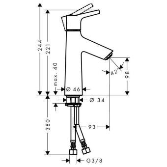 SMESITEL_DLYA_RAKOVINY_HANSGROHE_TALIS_S_72021000_MONTAZHNAYA_SKHEMA_1
