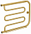 Полотенцесушитель водяной Сунержа Лира  500х650 2 полки, подключение вертикальное, золото матовое