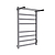 Полотенцесушитель электрический Melodia Moderno Shelf Ferrum 50x80 П8 (3-4), cухой ТЭН, 142 Вт, встроенный диммер, с полкой, графит