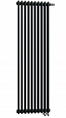 Радиатор стальной Zehnder Charleston Completto 2180 вертикальный двухтрубчатый, 10 секций, нижнее подключение, черный