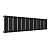 Радиатор стальной Empatiko Takt S1-1312-200 Confident Black 1312x236 33 секции, вертикальный 1-трубчатый, боковое подключение, черный (Confident Black)