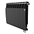 Радиатор биметаллический Royal Thermo BiLiner 500 VR, 10 секций, нижнее правое подключение, черный (Noir Sable)