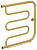 Полотенцесушитель водяной Сунержа Лира+ 600х600 2 полки, подключение вертикальное, золото матовое
