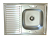 Мойка кухонная Vladix 800x600x130 (0,4), правая, без сифона, нержавеющая сталь / матовая