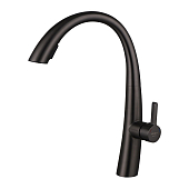 Смеситель Melodia Perfetto MDV30207gn для кухни, с вытяжным изливом с лейкой, оружейная сталь