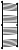Полотенцесушитель водяной Сунержа Богема+ выгнутая 1500х600 подключение универсальное, черный матовый