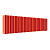 Радиатор стальной Empatiko Takt LR2-1192-200 Friendly Red 1192x236 30 секций, вертикальный 2-трубчатый, нижнее подключение, красный (Friendly Red)