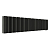 Радиатор стальной Empatiko Takt LR2-1432-200 Confident Black 1432x236 36 секций, вертикальный 2-трубчатый, нижнее подключение, черный (Confident Black)