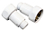 Соединитель прямой Melodia MKP21015Cwt для полотенцесушителя 1" x 3/4"  В/Н, (пара), белый матовый