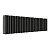 Радиатор стальной Empatiko Takt S2-1072-200 Confident Black 1072x236 27 секций, вертикальный 2-трубчатый, боковое подключение, черный (Confident Black)